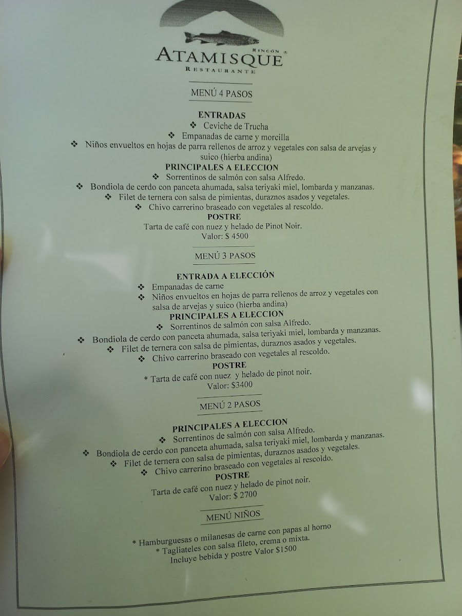 Menu Restaurant Rincón Atamisque-2