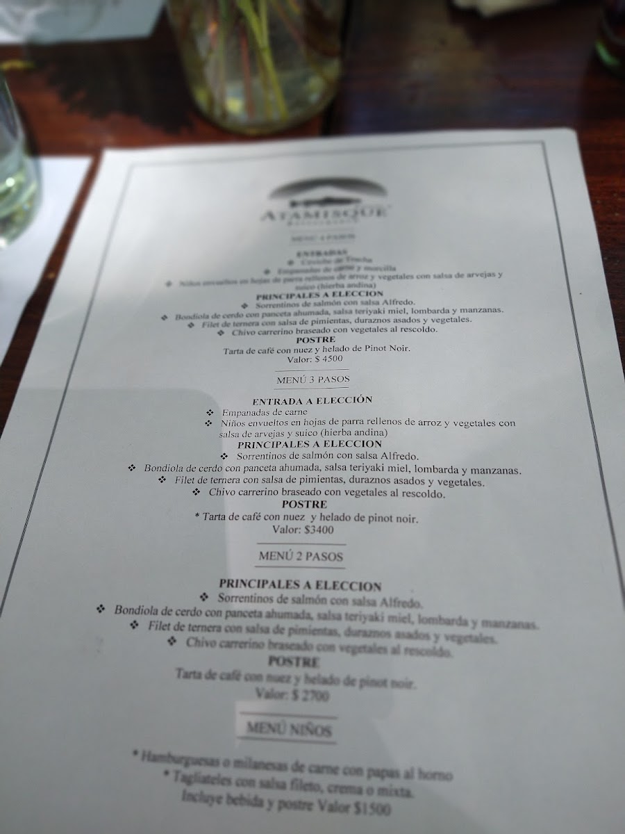 Menu Restaurant Rincón Atamisque-8